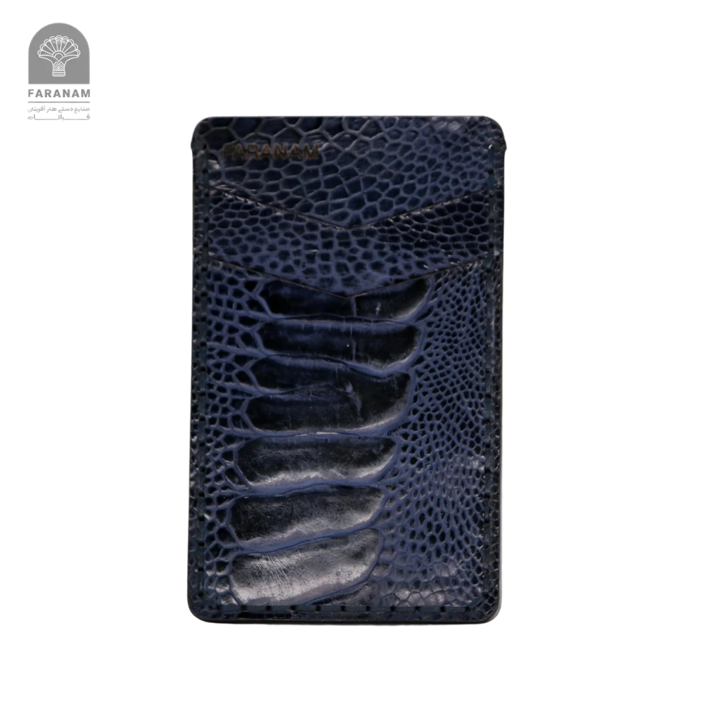 Victor Ostrich Leather Card Holder