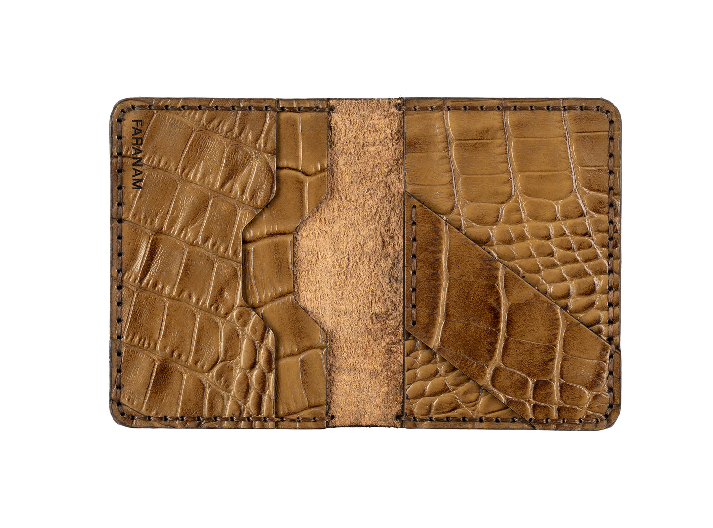 Aris Trifold Wallet, Ostrich Leg Leather