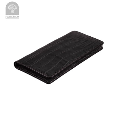 Asa Leather wallet, Genuine cowhide, Hand-stitched Faranam