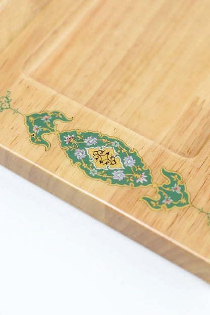 Serene Desk Organizer & Phone Stand, Hand-Painted, Rubber Wood My Store