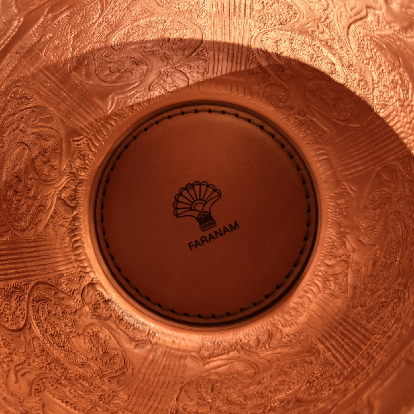 The Legacy Hand-Etched Copper Vase/Candy Bowl, Handmade