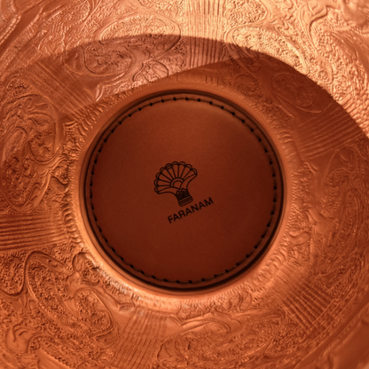 The Legacy Hand-Etched Copper Vase/Candy Bowl, Handmade