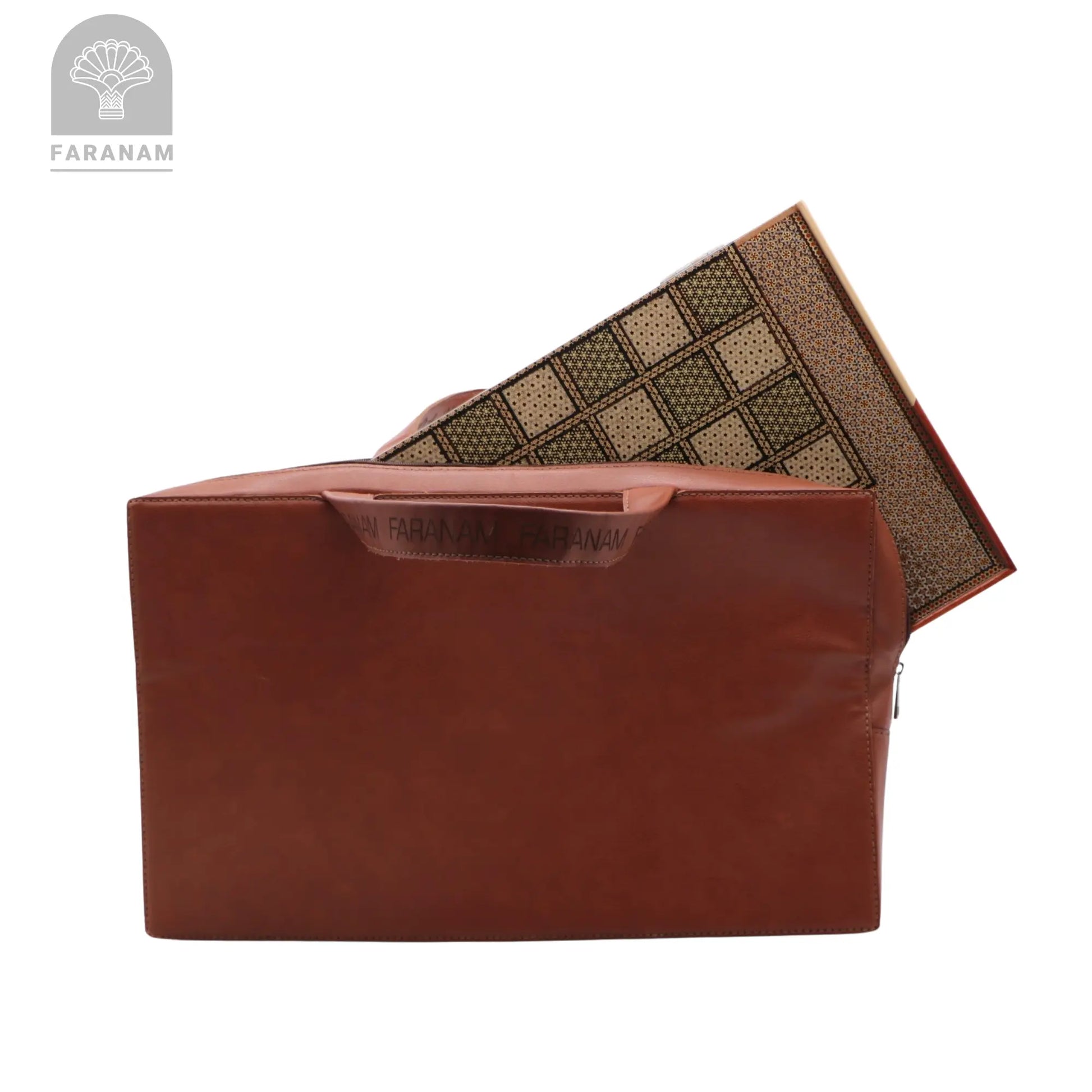 Lion & Sun, Handmade Backgammon & Chess Board Faranam