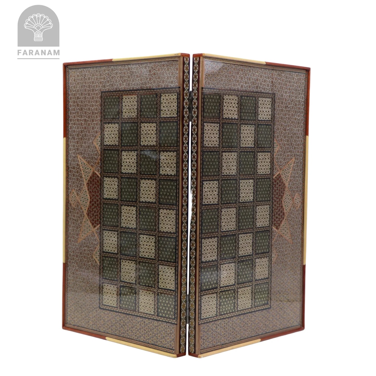 Lion & Sun, Handmade Backgammon & Chess Board Faranam