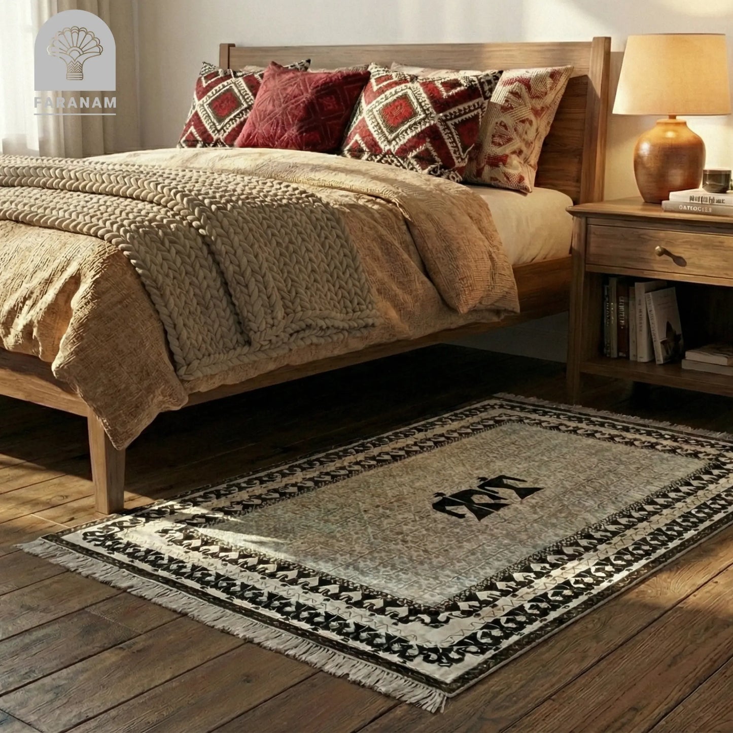 Padmira Cotton & Wool Rug,  3'x5', Handmade, 100% Persian Cotton & Wool My Store