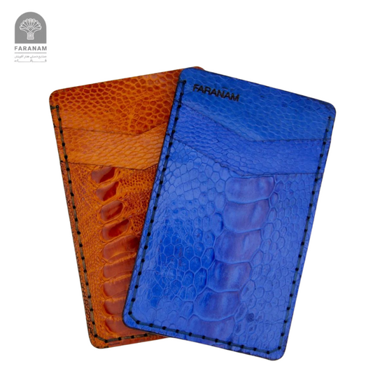 Victor Ostrich Leather Card Holder