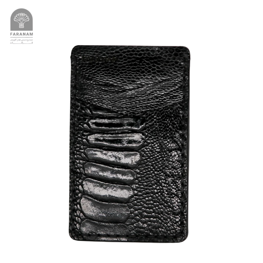Victor Ostrich Leather Card Holder