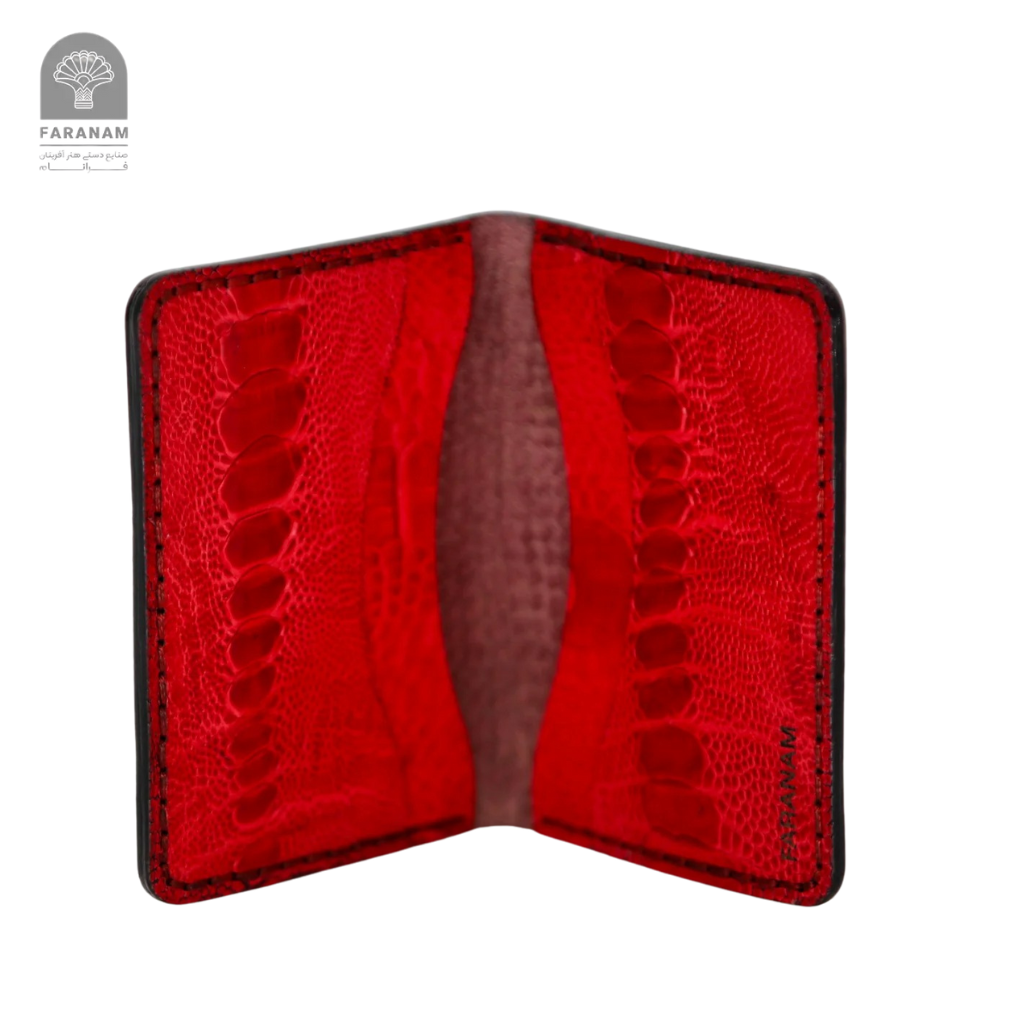 Aris Ostrich Leather Trifold Wallet