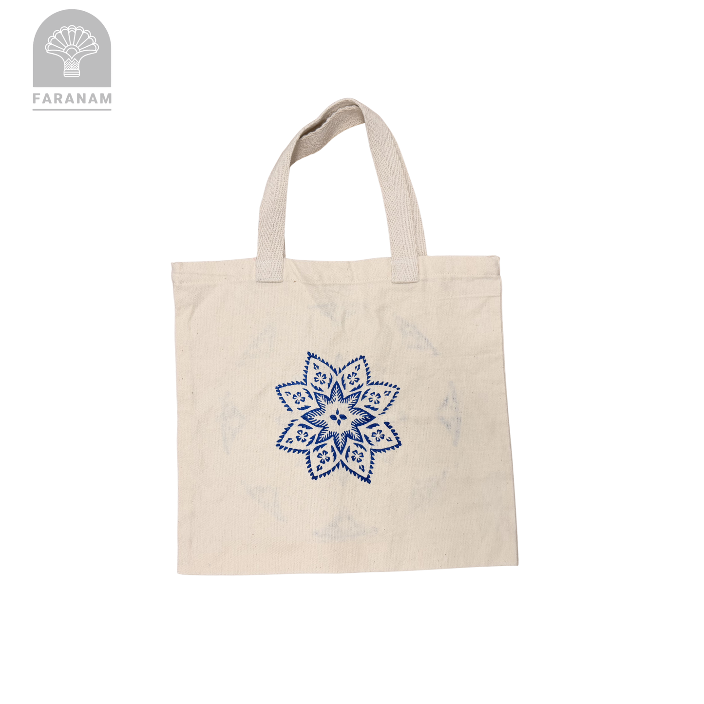Block Printed Tote Bag, Handmade, Ghalamkar