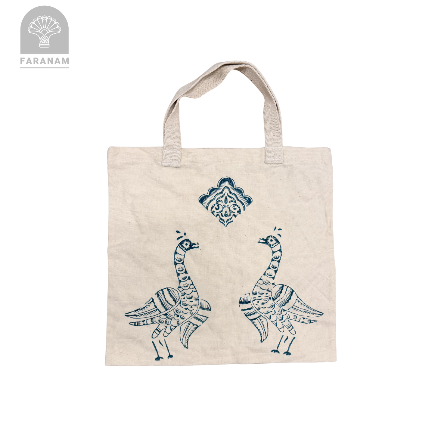 Block Printed Tote Bag, Handmade, Ghalamkar