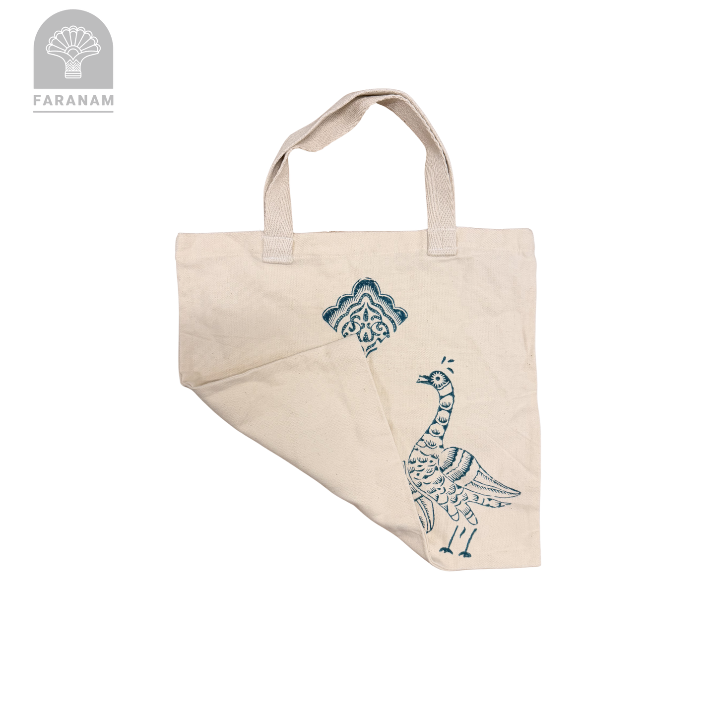 Block Printed Tote Bag, Handmade, Ghalamkar