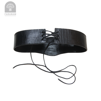 Simaj Hand Etched Leather Waist Belt, Handmade, Designed by Faranam Studio