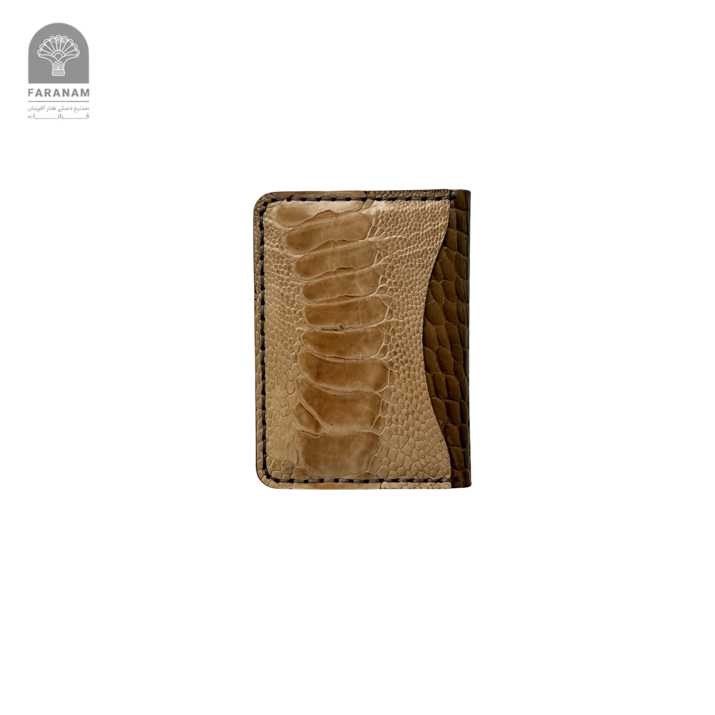 Aris Bifold Wallet, Ostrich Leg Leather, Hand-stitched