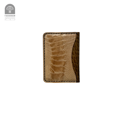 Aris Bifold Wallet, Ostrich Leg Leather, Hand-stitched