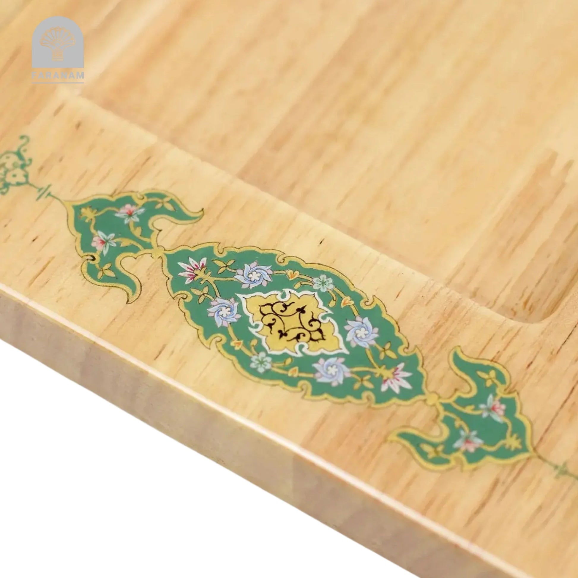 Serene Desk Organizer & Phone Stand, Hand-Painted, Rubber Wood My Store