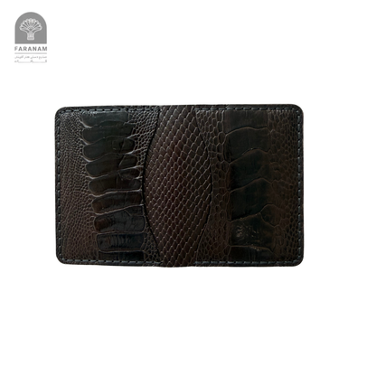 Aris Bifold Wallet, Ostrich Leg Leather, Hand-stitched