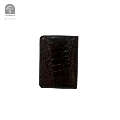 Aris Bifold Wallet, Ostrich Leg Leather, Hand-stitched