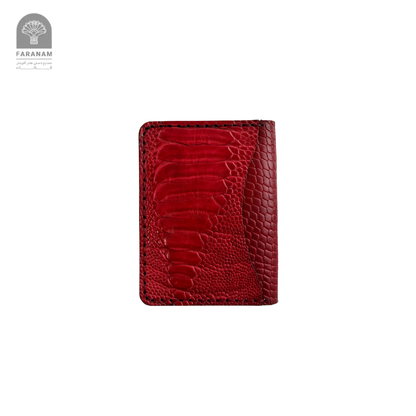 Aris Bifold Wallet, Ostrich Leg Leather, Hand-stitched