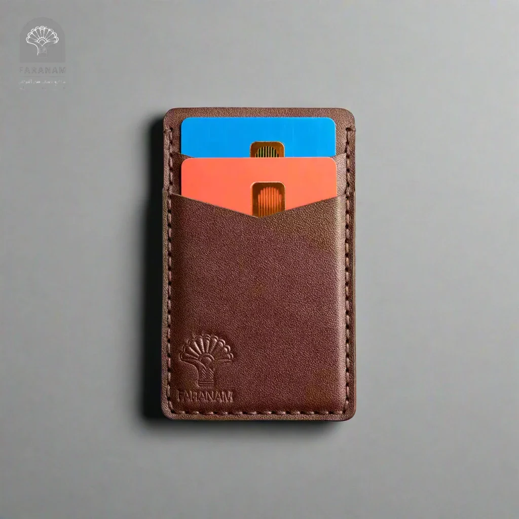 Vertical Vitctor Leather Cardholder