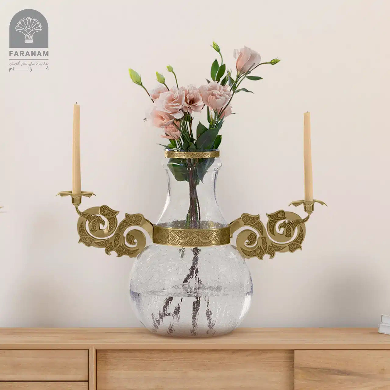 Taban vase with candle holders