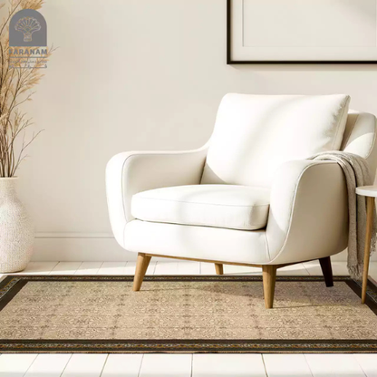 Antique Canvas Wool Rug, 4'x6'