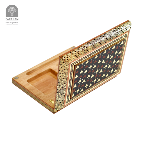 Black Suit Aroma Box, Inlaid mosaic, Rubber Wood