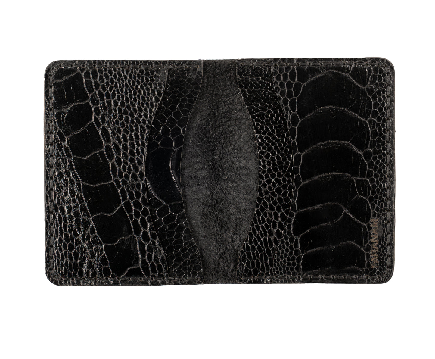 Aris Trifold Wallet, Ostrich Leg Leather