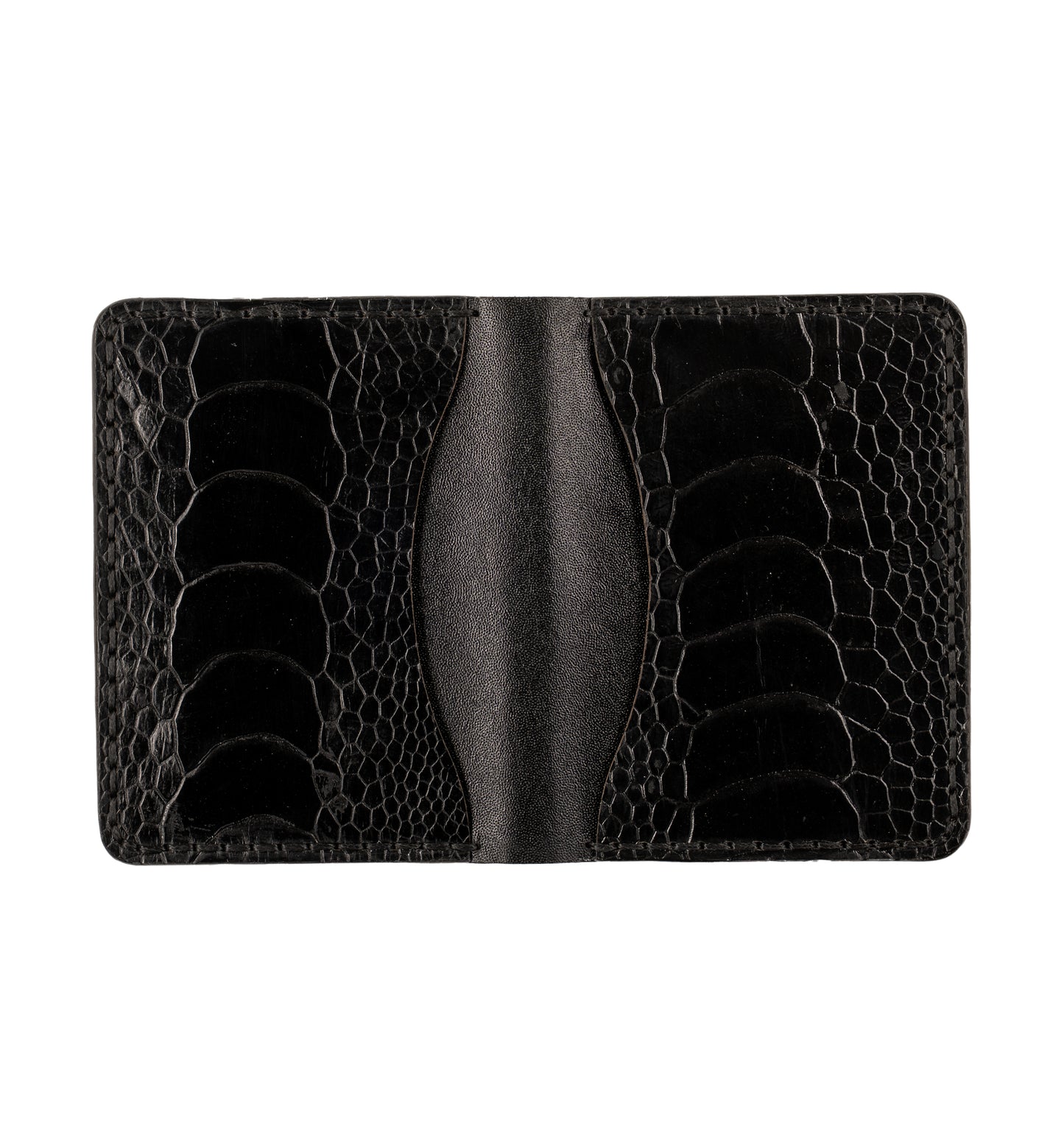 Aris Trifold Wallet, Ostrich Leg Leather