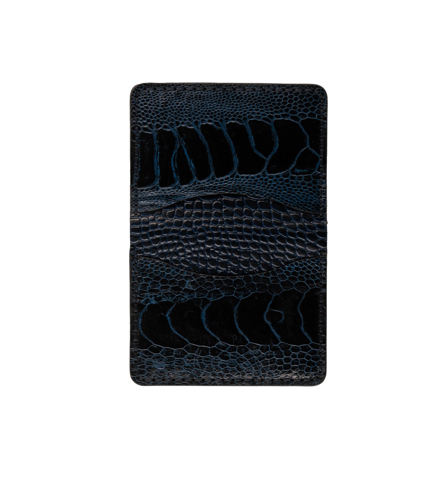 Aris Trifold Wallet, Ostrich Leg Leather