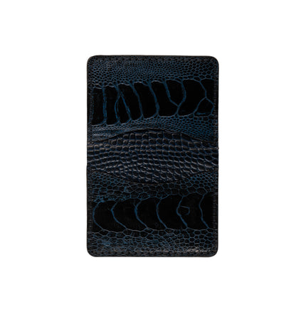 Aris Trifold Wallet, Ostrich Leg Leather
