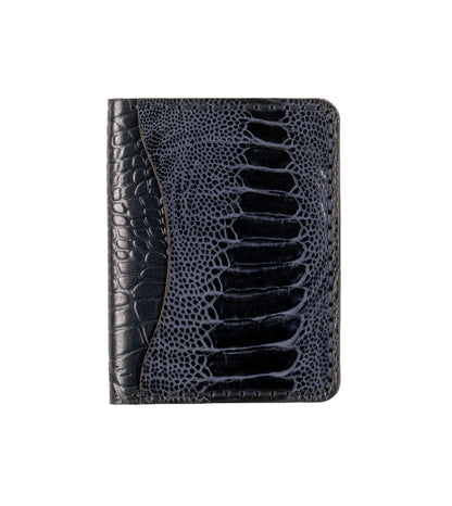 Aris Trifold Wallet, Ostrich Leg Leather