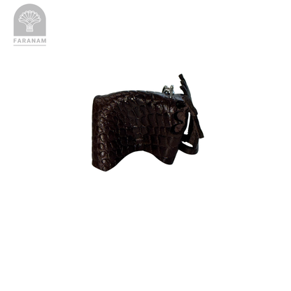 Deer Keychain, Genuine cowhide Leather, Hand-stitched