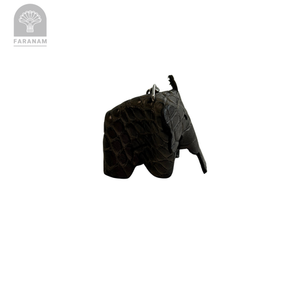 Elephant Keychain, Genuine cowhide Leather, Hand-stitched