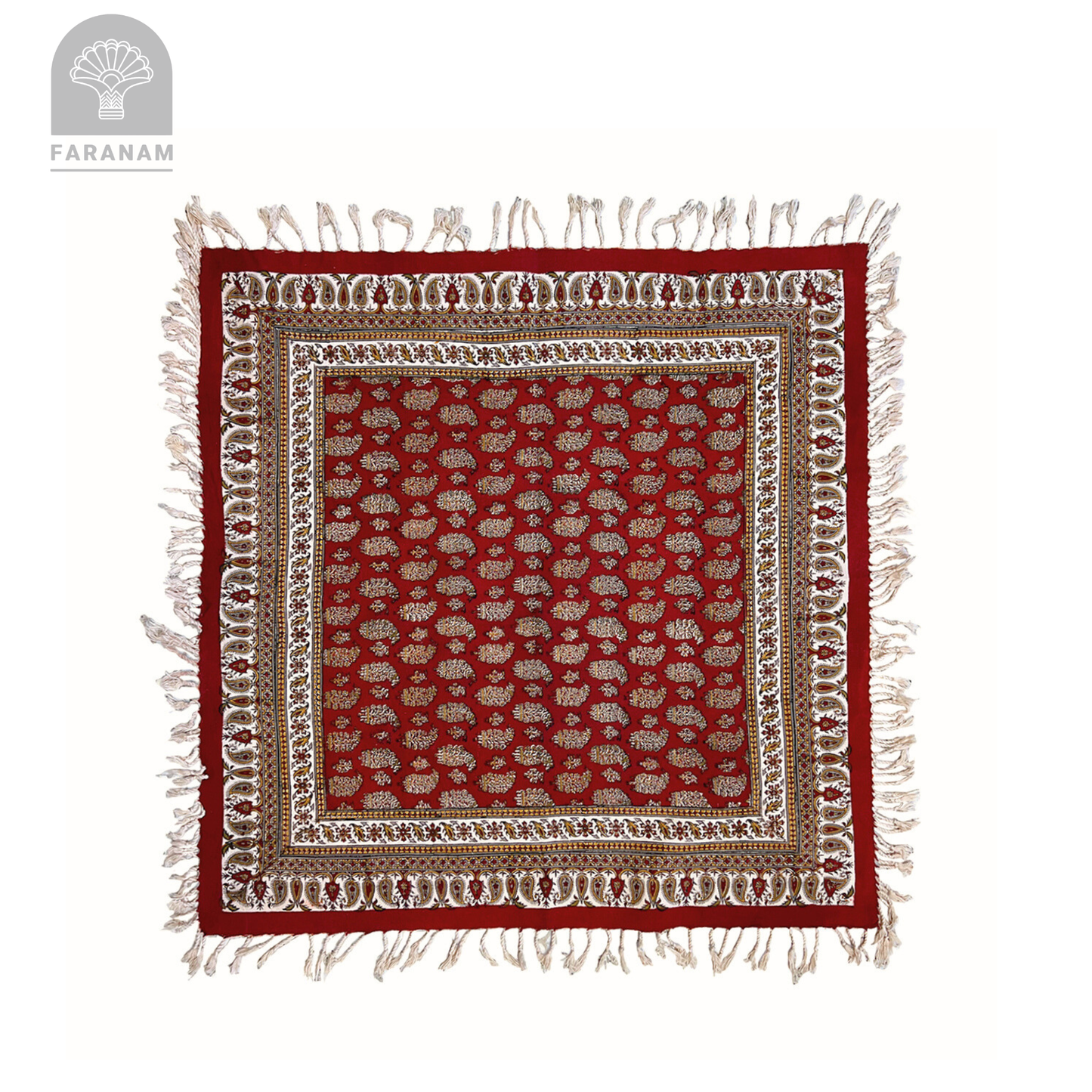 Maison Paisley Tablecloth, 2.5'x2.5'