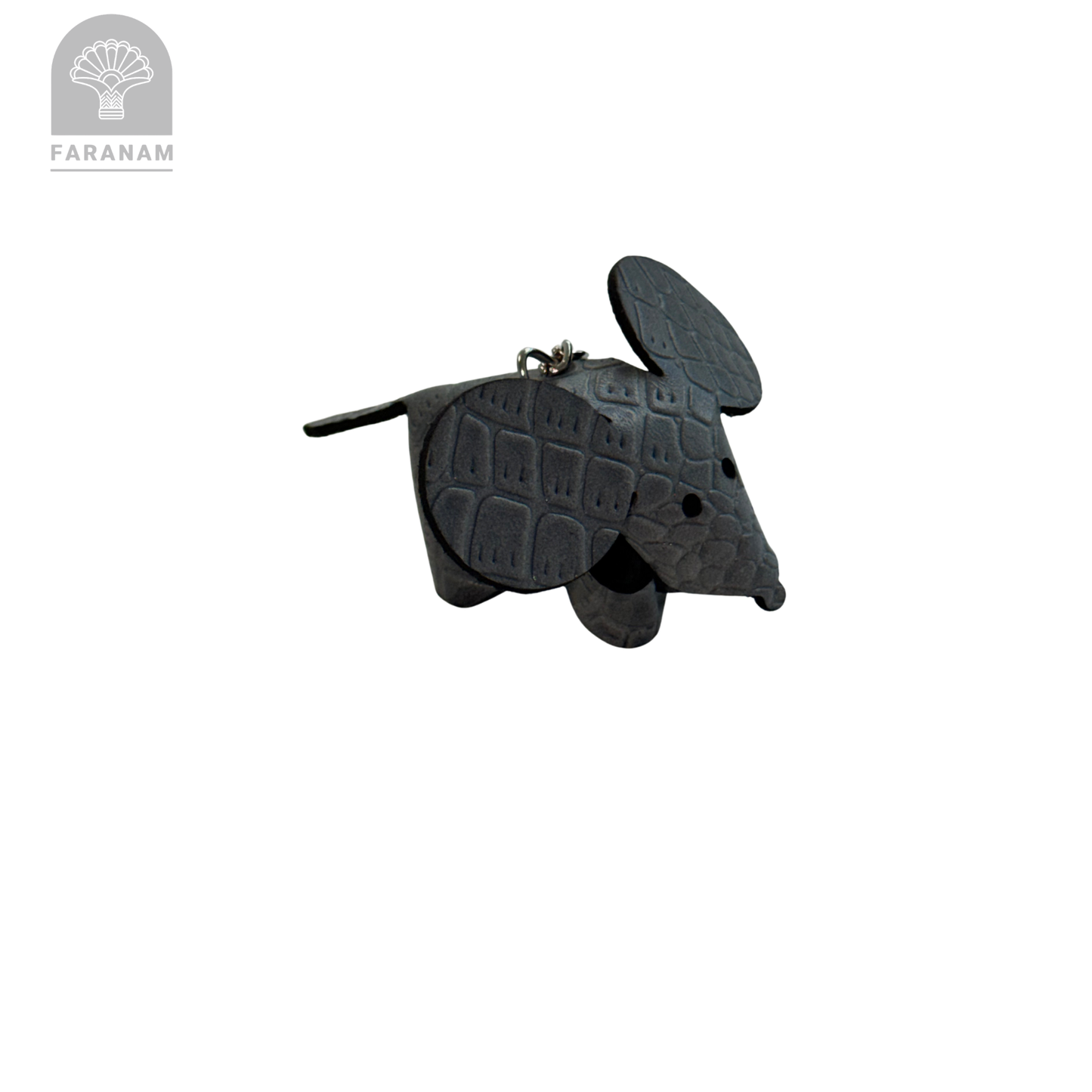 Mouse Keychain, Genuine cowhide Leather, Hand-stitched