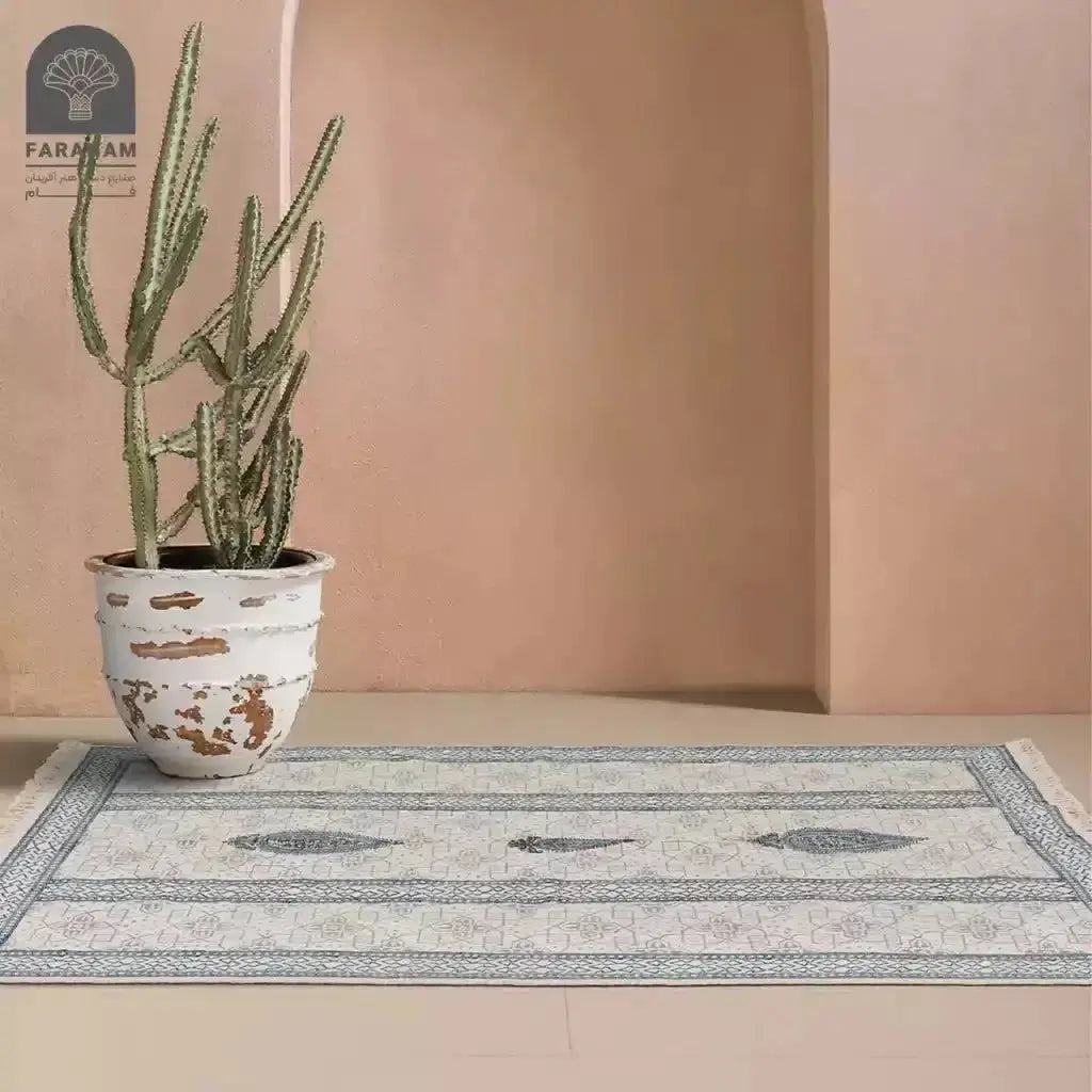 Sahel Heritage Cotton Rug, 3'x5', Handmade My Store