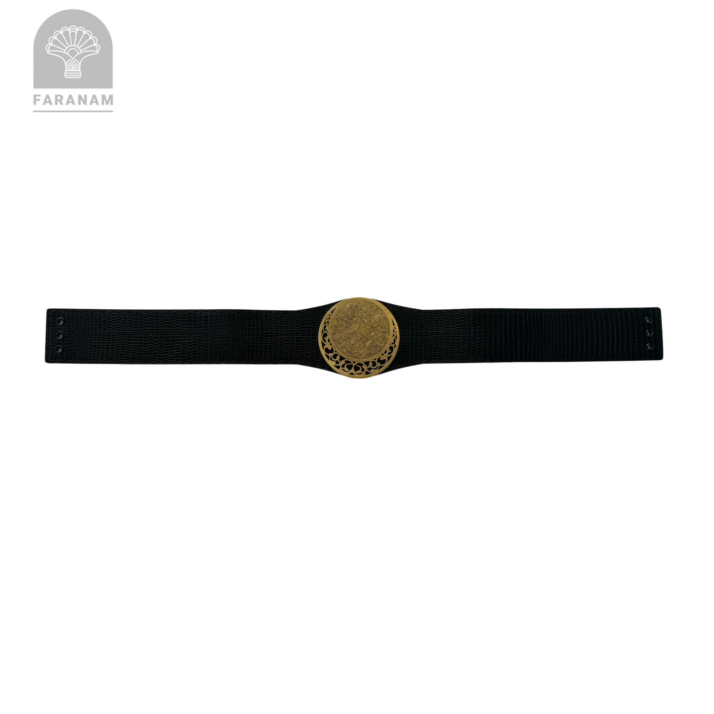 Simaj Nightingales, Hand Etched Leather Waist Belt, Handmade, Designed by Faranam Studio