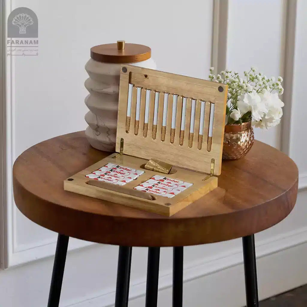 Shamsa Aroma Box, Hand-Painted, Rubber Wood