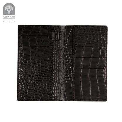 Asa Leather wallet, Genuine cowhide, Hand-stitched Faranam