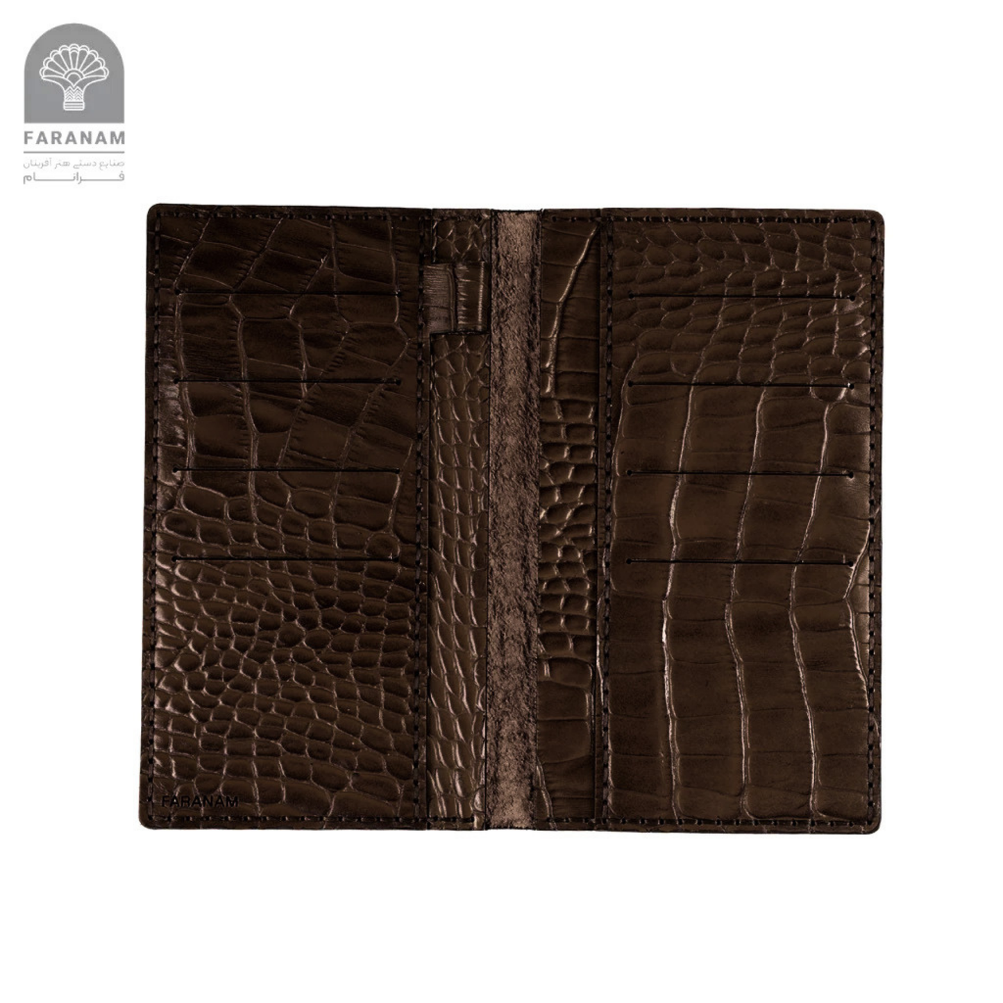 Asa Luxury Leather wallet, Genuine cowhide, Hand-stitched