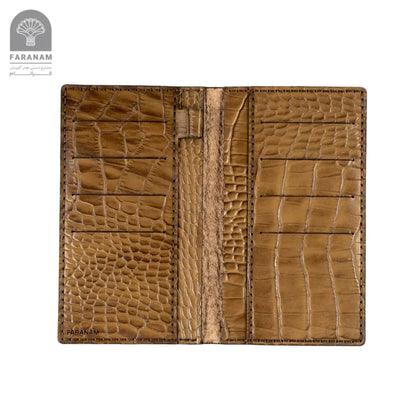 Asa Leather wallet, Genuine cowhide, Hand-stitched Faranam