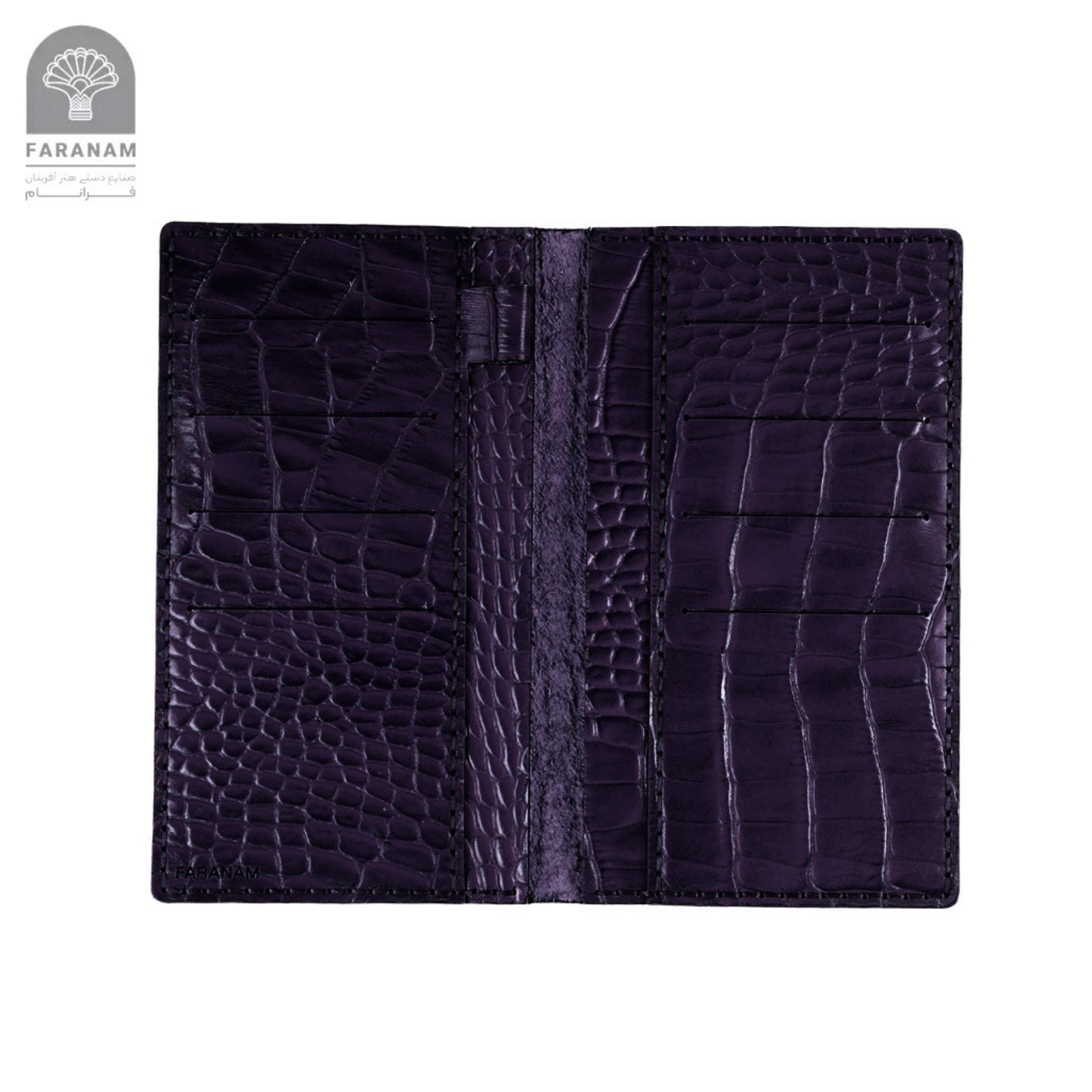 Asa Luxury Leather wallet, Genuine cowhide, Hand-stitched