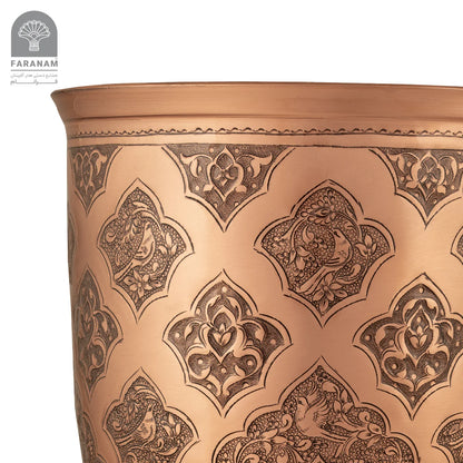 The Legacy Hand-Etched Copper Vase/Candy Bowl