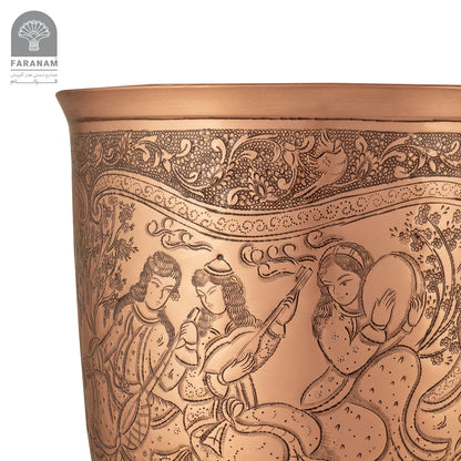 The Feast Hand-Etched Copper Vase/Candy Bowl