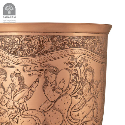 The Feast Hand-Etched Copper Vase/Candy Bowl
