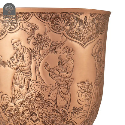 The Feast Hand-Etched Copper Vase/Candy Bowl